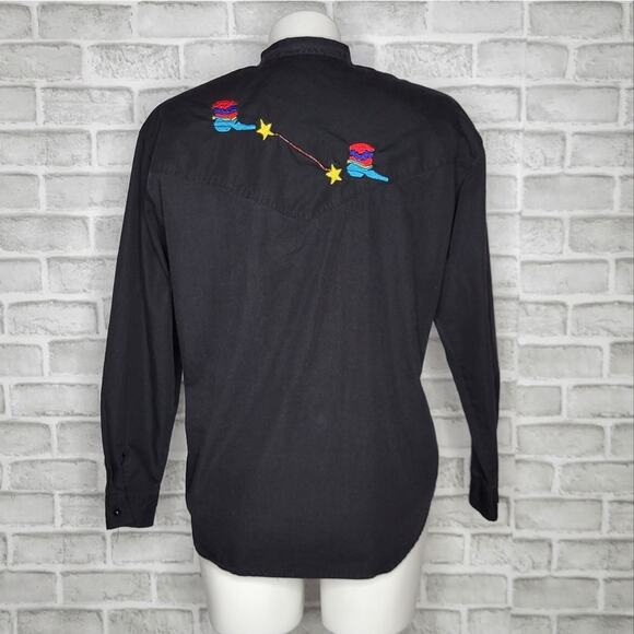 Vintage 1992 Western Embroidered Southwest Canyon Button Up, size Small - Picture 4 of 6